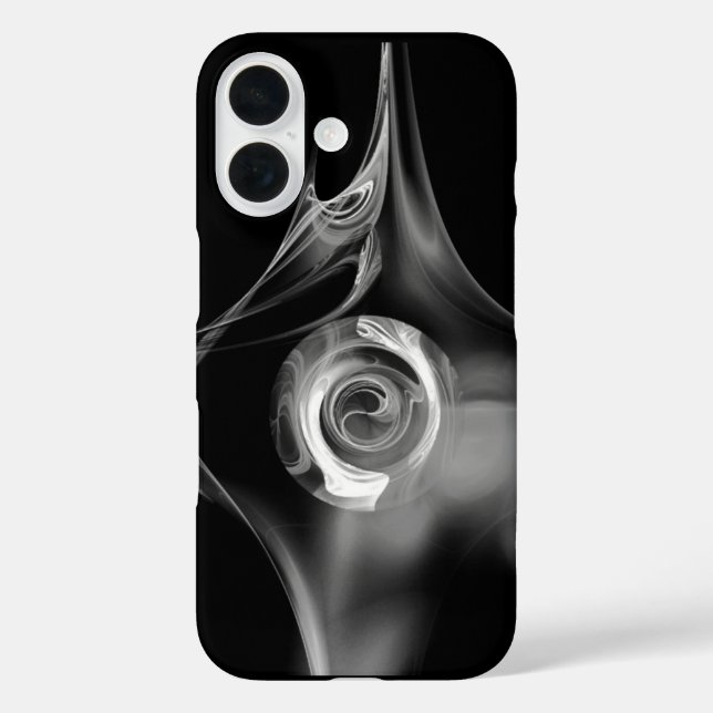 COQUES Case-Mate iPhone ROSE FRACTALE NOIR BLANC (Verso)