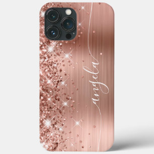 Case-Mate iPhone Case Rose Glittery Gold Foil Girl Signature