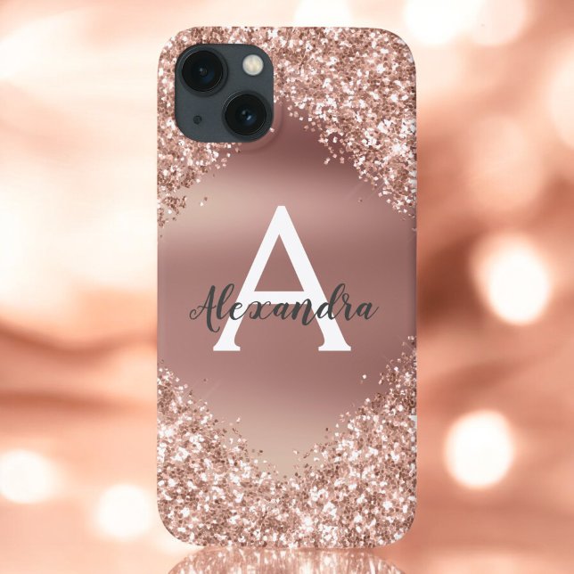 Coques Case-Mate iPhone Rose Gold Bling Luxueux Éperche Parties scintillan (Créateur téléchargé)