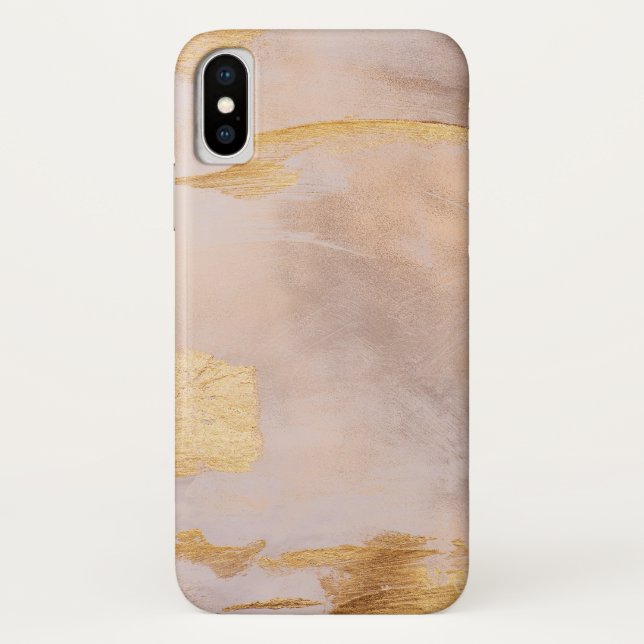Coques Case-Mate iPhone Rose Gold Blush and Gold Texture (Dos)