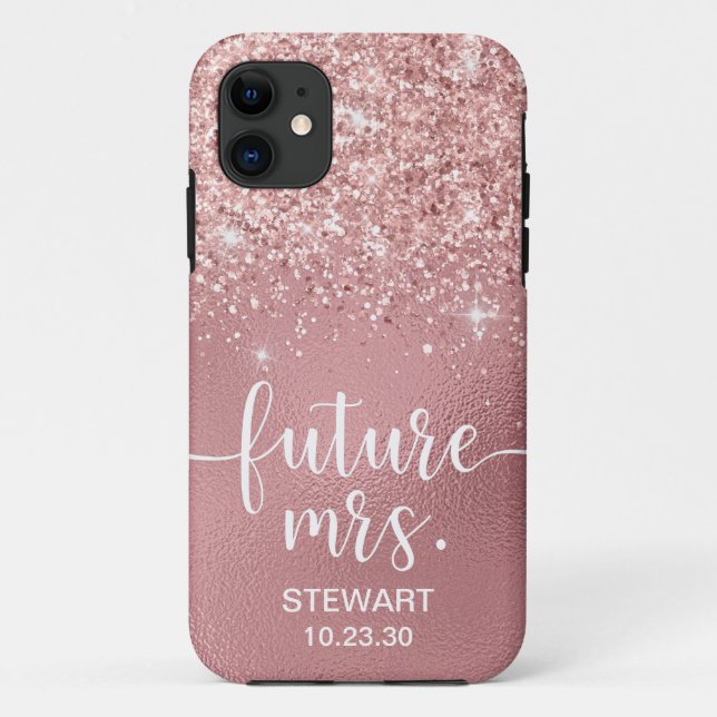 Coques Case-Mate iPhone Rose Gold Future Mme Parties scintillant Coque-Mat (Dos)