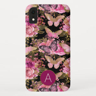 Case-Mate iPhone Case Rose Gold Girl Floral Butterfly Motif