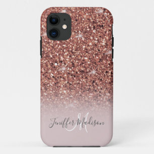 Case-Mate iPhone Case Rose Gold Glitter Drips