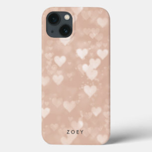 Etui iPhone Case-Mate Rose Gold Heart Bokeh