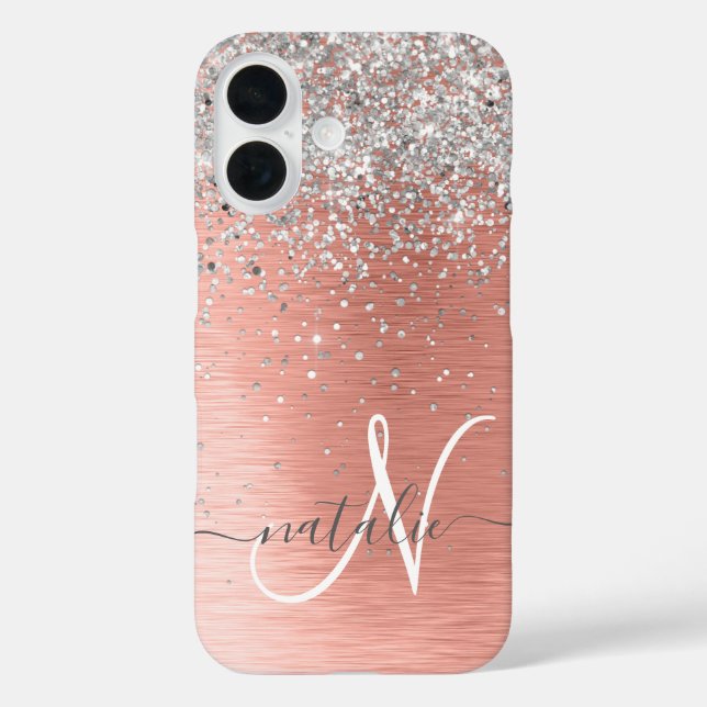 Coques Case-Mate iPhone Rose Gold Jolie fille Parties scintillant argent b (Verso)