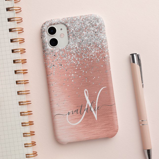 Coques Case-Mate iPhone Rose Gold Jolie fille Parties scintillant argent b (Créateur téléchargé)