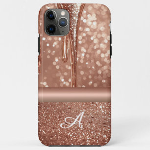 Case-Mate iPhone Case Rose Gold Pailleté Flux Nom Personnalisé Dégoulina