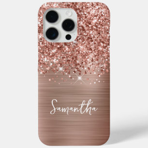 Coque Case-Mate iPhone Rose Gold Pailleté Glam Nom
