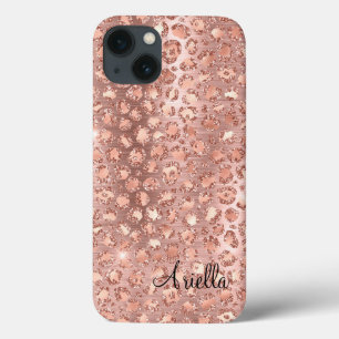Case-Mate iPhone Case Rose Gold Pailleté Léopard Chic