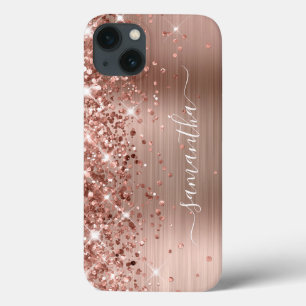 Case-Mate iPhone Case Rose Gold Pailleté Moderne Signature Féminine