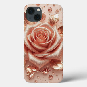 Case-Mate iPhone Case Rose Gold Parties scintillant Nom personnalisé