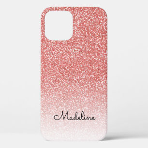 Case-Mate iPhone Case Rose Gold Parties scintillant Ombre Black Script N