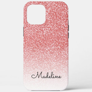 Case-Mate iPhone Case Rose Gold Parties scintillant Ombre Black Script N