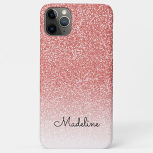 Case-Mate iPhone Case Rose Gold Parties scintillant Ombre Black Script N
