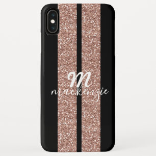 Case-Mate iPhone Case Rose Gold Parties scintillant Racines bandes Monog
