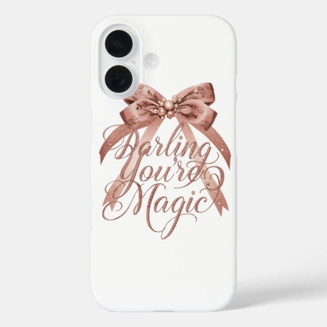 Coques Case-Mate iPhone Rose Gold Script Inspirationnel avec Ruban (Verso)