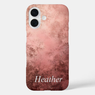 Coque Pour iPhone 16 Rose Gold Textured Background 