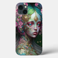 Rose Green Elf Fairy Femme Imaginaire Art