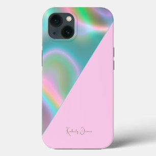 Case-Mate iPhone Case Rose iridescent holographique élégant