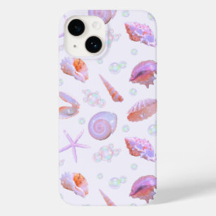 Coque Case-Mate iPhone Rose Iridescent Mermaidcore Coquillage Perle Y2K