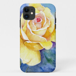 Coque Case-Mate iPhone Rose jaune parfait dans l'aquarelle
