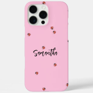 Coque iPhone 16 Pro Max Rose Ladybug