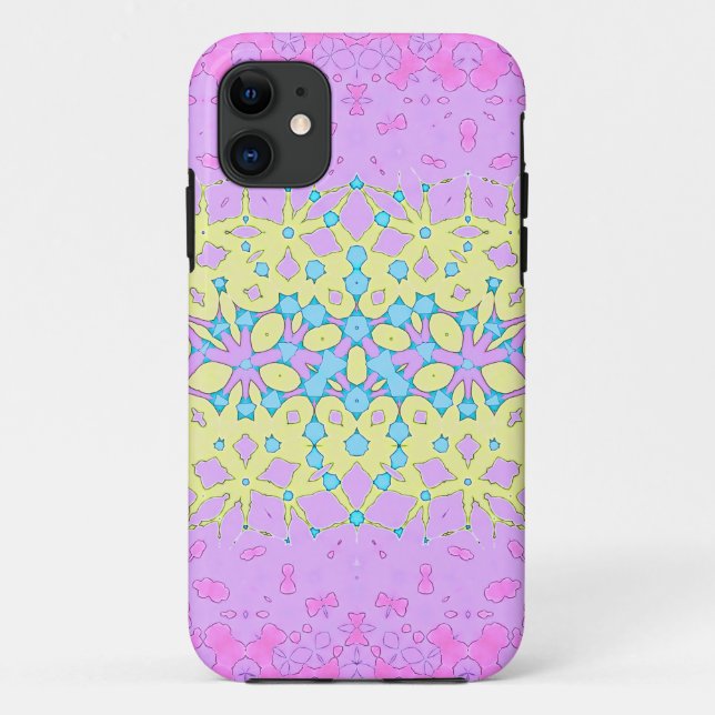 Coques Case-Mate iPhone Rose, Lilac, Jaune et bleu ciel géométrique (Dos)