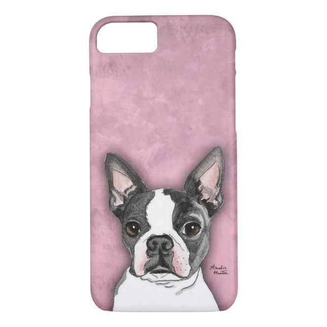 Coques Case-Mate iPhone Rose mignon de cas de téléphone portable de chien (Dos)