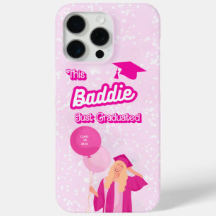 Coque Case-Mate iPhone Rose mignon "This Baddie" Graduation personnalisée