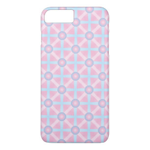 Coque iPhone 8 Plus/7 Plus Rose mignon, violet et bleu clair Motif