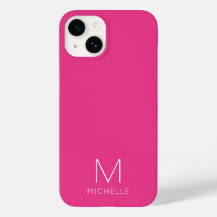 Coque Case-Mate iPhone Rose Modèle moderne Créez votre propre monogramme