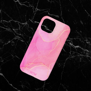 Coque Case-Mate iPhone Rose moderne tendance Monogramme