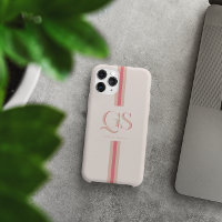 Rose | Monogramme Rayures Chic 