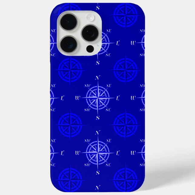 Coques Case-Mate iPhone Rose Ocean Blue Compass (Verso)