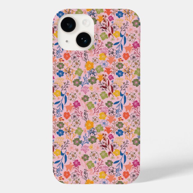 Coques Case-Mate iPhone Rose ombrée moderne en batik (Verso)