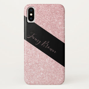 Case-Mate iPhone Case rose or et parties scintillant élégant monogramme