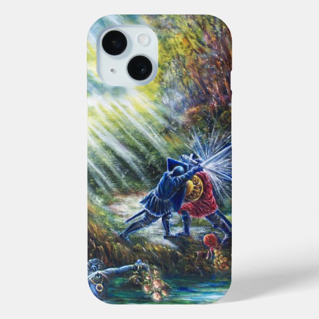 Coques Case-Mate iPhone ROSE OUBLIÉ combattant les chevaliers, l'argent et (Verso)