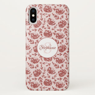 Case-Mate iPhone Case Rose Parties scintillant or Monogramme floral
