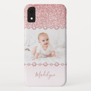 Case-Mate iPhone Case Rose Parties scintillant rose Rhinestone Nom Photo