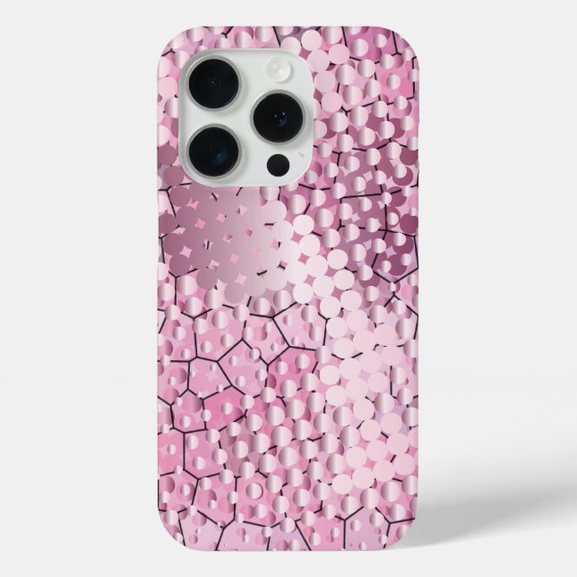 Coques Case-Mate iPhone Rose psychédélique avec un éclat de points roses (Verso)