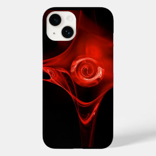 COQUE POUR iPhone 14 ROSE RED FRACTAL