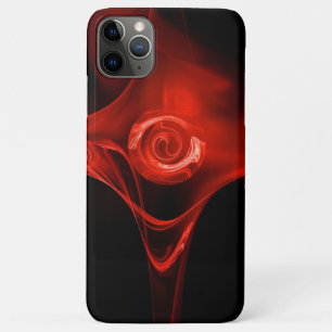 COQUE iPhone 11 PRO MAX  ROSE RED FRACTAL