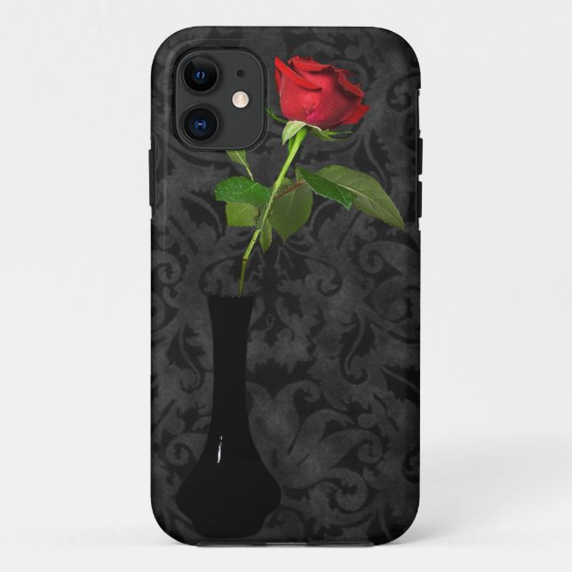 Coques Case-Mate iPhone Rose romance rouge (Dos)