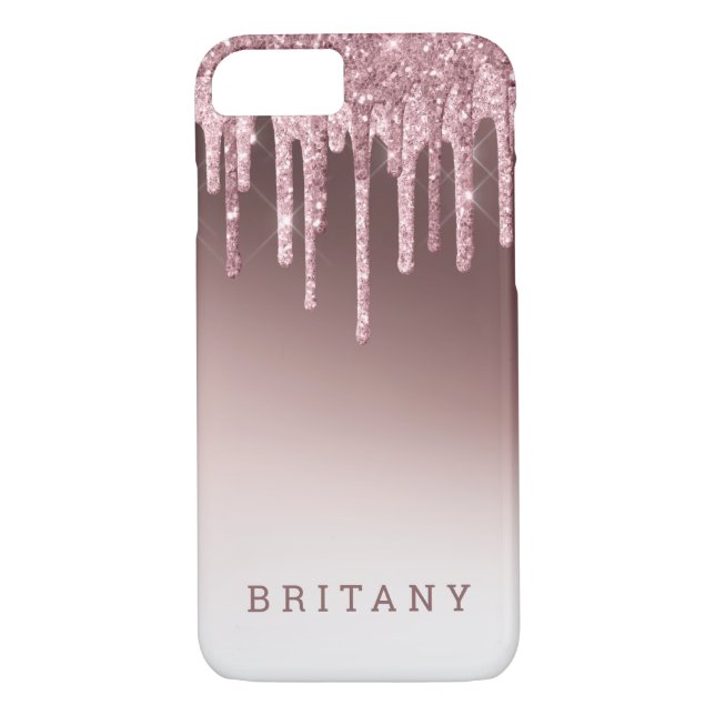Coques Case-Mate iPhone Rose Rose Blush Purple Parties scintillant Nom de  (Dos)