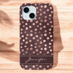 Case-Mate iPhone Case Rose Rose Gold - Bourgogne Polka Dot Motif<br><div class="desc">Blush Pink - Rose Gold Faux Foil et Burgundy Arrière - plan d'aquarelle avec Fille Poignée Pointe Motif Smart Phone Case que vous pouvez ajouter votre nom - monogramme à. Veuillez contacter le concepteur si vous souhaitez des articles correspondants supplémentaires.</div>