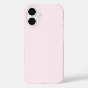 Coque Pour iPhone 16 Rose rose pâle rose pâle blanc pastel couleur soli