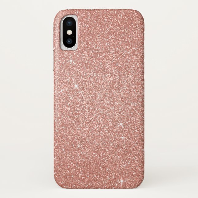 Coques Case-Mate iPhone Rose Rose Parties scintillant or et Sparkle Bling (Dos)
