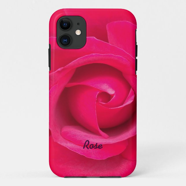Coques Case-Mate iPhone Rose rose personnalisée rouge romantique (Dos)