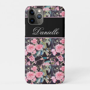Case-Mate iPhone Case Rose rose pink aquarelle vintage personnalisable
