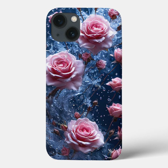 Coques Case-Mate iPhone Rose rose romantique pour femmes, Cadeau élégant p (Verso)